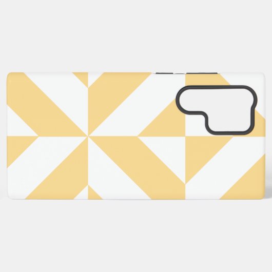 Pale Melon Geometric Deko Cube Pattern Samsung Galaxy Hülle (Rückseite (Horizontal))