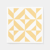 Pale Melon Geometric Deko Pattern Serviette (Vorderseite)