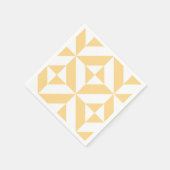 Pale Melon Geometric Deko Pattern Serviette (Ecke)