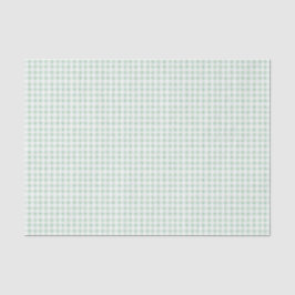 Pale Mint Gingham  Seidenpapier