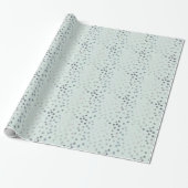 Pale Mint Green und Silver Glitzer City Dots Geschenkpapier (Ungerollt)