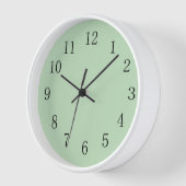 Pale Mint Ice Cream Green Round Medium Wall Clock Uhr (Winkel)