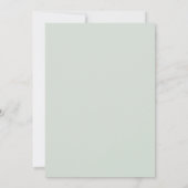 Pale Mint Weide Eukalyptus Hochzeit Einladung (Rückseite)