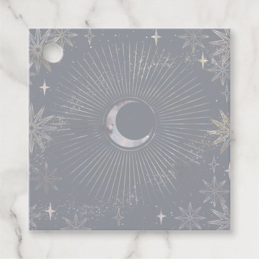 Pale Moon Burst Geschenkanhänger (Vorderseite)