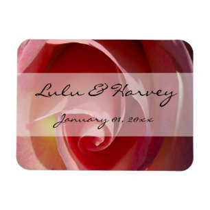 Pale Moon Rose Persönliche Hochzeit Magnet