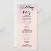 Pale Orange Stars Celestial Wedding Program (Rückseite)