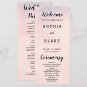 Pale Orange Stars Celestial Wedding Program (Vorne/Hinten)