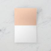 Pale Orange Watercolor Abstract Dankeskarte (Innenseite)