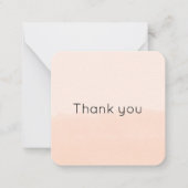 Pale Orange Watercolor Abstract Mitteilungskarte (Vorderseite)