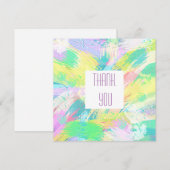 Pale Pastel Abstrakt Art Danke, Flachkarte (Vorne/Hinten)