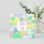 Pale Pastel Abstrakt Art Danke, Flachkarte (Stehend Vorderseite)