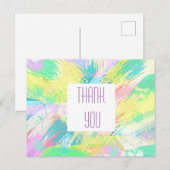 Pale Pastel Abstrakt Art Danke Postkarte (Vorne/Hinten)