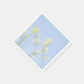 Pale Pastel Blue Sky Wilde Blume Meadow Serviette (Ecke)