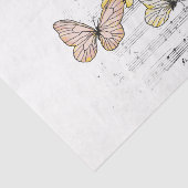 Pale Pastel Butterfly Music Decoupage Seidenpapier (Ausschnitt)