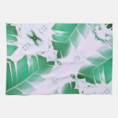 Pale Pastel Green Banana Tree Leaf Geschirrtuch (Horizontal)