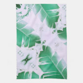 Pale Pastel Green Banana Tree Leaf Geschirrtuch (Vertikal)