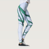 Pale Pastel Green Grass Reeds Sky Leggings (Rechts)