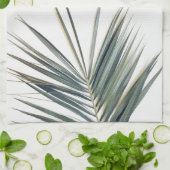 Pale Pastel Green Palm Tree Leaf Geschirrtuch (Gefaltet)
