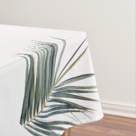 Pale Pastel Green Palm Tree Leaf  Tischdecke
