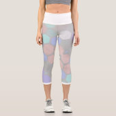 Pale Pastel Honeybee Hexagonal Formen Leggings (Vorderseite)