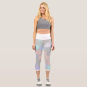 Pale Pastel Honeybee Hexagonal Formen Leggings (Vorderseite)