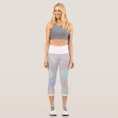 Pale Pastel Honeybee Hexagonal Formen Leggings (Vorderseite)