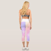 Pale Pastel Honeybee Hexagonal Formen Leggings (Rückseite)