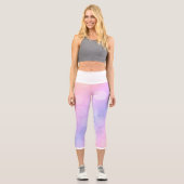 Pale Pastel Honeybee Hexagonal Formen Leggings (Vorderseite)