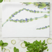 Pale Pastel Lila Lavender Blume Décor Geschirrtuch (Gefaltet)