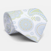Pale Pastel Paisley Pattern Wedding Krawatte (Gerollt)
