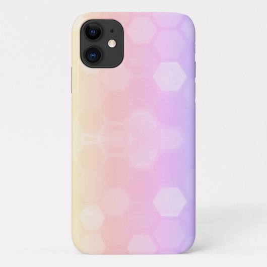 Pale Pastel Pink Honeybee Cell iPhone 11 Fall Case-Mate iPhone Hülle (Rückseite)