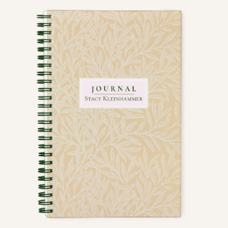 Pale Pastel Willow William Morris Dotted Journal Notizblock