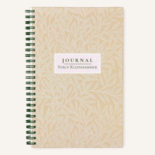 Pale Pastel Willow William Morris Dotted Journal Notizblock (Vorderseite)