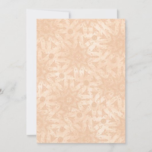 Pale Peach Gerber Daisy Custom Wedding Einladung (Rückseite)