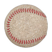 Pale Peachy Beige Cement Sidewalk Baseball (Vorderseite Links)