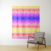 Pale Peachy Ikat Pouf Wandteppich (Beispiel)
