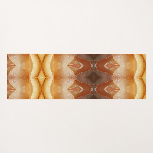 Pale Peachy Ikat Pouf Yogamatte (Rückseite (Horizontal))