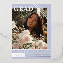 Pale Periwinkle Silver Lines Foto Abschluss