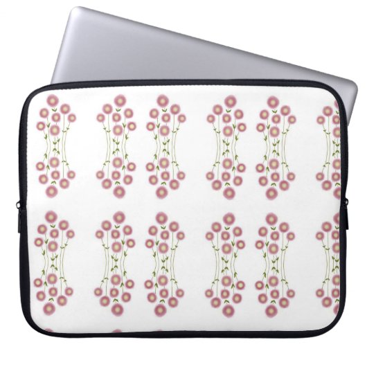 Pale pink abstract florals  laptopschutzhülle (Vorderseite)