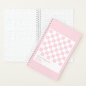 Pale Pink and White Checkerboard Notebook Notizblock (Innen)