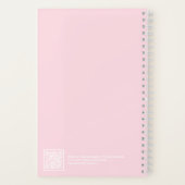 Pale Pink and White Checkerboard Notebook Notizblock (Rückseite)