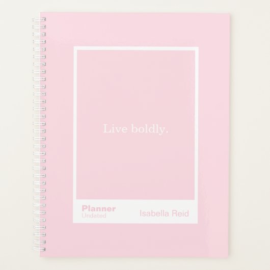 Pale Pink Block Quote | Fully Customizable Planer (Vorderseite)