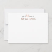 Pale Pink Bunny Ears Nursery Stationery Note Card Einladung (Vorderseite)