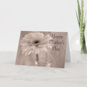 Pale Pink Daisy Happy Mothers Day Card Karte