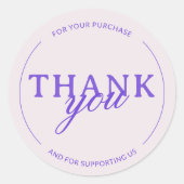 Pale Pink Danke, Frau Minimalistische Aufkleber (Vorderseite)