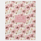 Pale Pink Elegance Personalized Soft Pastel Throw Fleecedecke (Vorderseite)