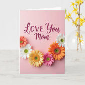 Pale Pink Floral Pattern Card Karte (Gelbe Blume)