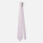 Pale Pink Floral Pattern Custom Necktie Krawatte (Vorderseite)