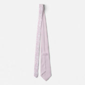 Pale Pink Floral Pattern Custom Necktie Krawatte (Rückseite)