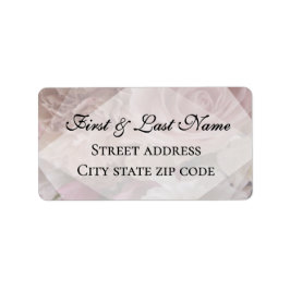 Pale Pink Florals Label Adressaufkleber